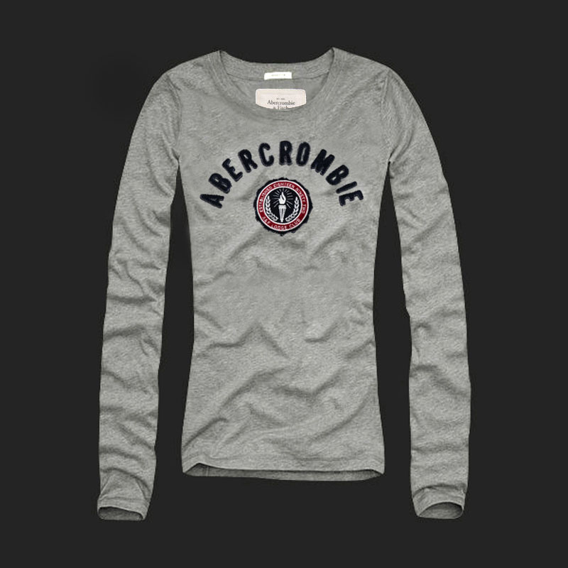 Abercrombie Fitch Mujeres De Cuello Redondo Largo Remera AF8119